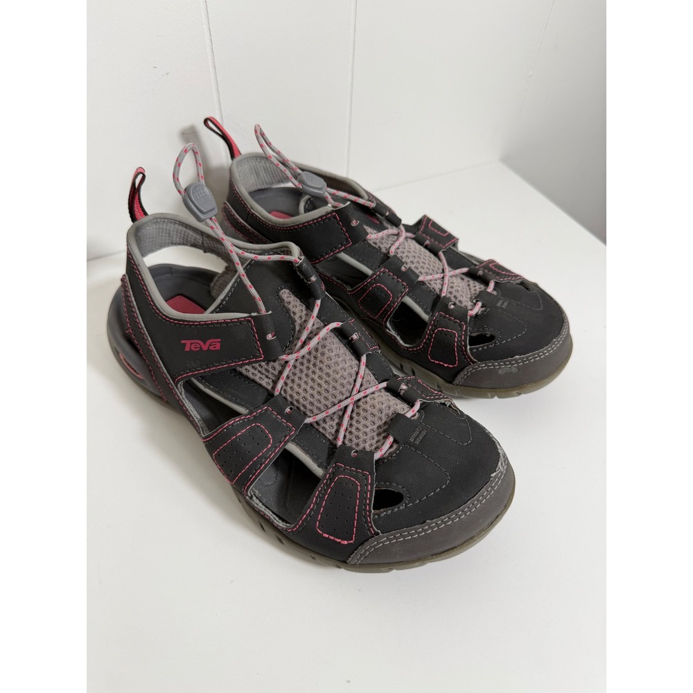Teva Dozer 4 Womens Sport Sandals Grey Pink Hiking Water Shoes 1002870 Size 8